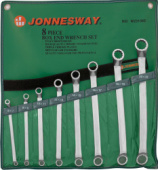 Набор ключей гаечных накидных JONNESWAY W23108S, изогнутых 75° в сумке, 6-22 мм, 8 предметов