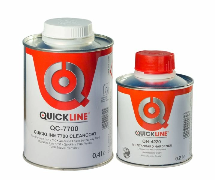 Лак прозрачный + Отвердитель QUICKLINE HS, 7700+4220 Лак прозрачный + Отвердитель QUICKLINE HS, 7700+4220