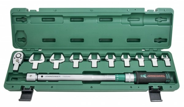 Ключ динамометрический 1/2"DR Jonnesway T30200NS со сменными рожковыми насадками (40-200 Нм)