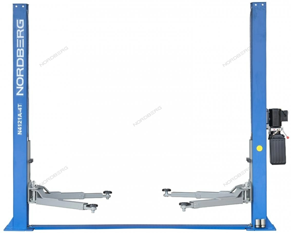 Подъемник двухстоечный 380V 4т асимметричный NORDBERG N4121A-4T-380V
