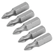 Набор вставок (бит) торцевых 1/4" Phillips PH2 25 мм 5 предметов TOLSEN TT20271