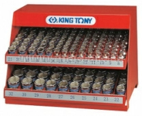 Стенд с торцевыми головками KING TONY 4072MR, 1/2", 8-32 мм, серия 4330М, 172 предмета