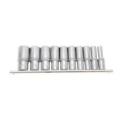 Licota TBS-23004 Набор глубоких торцевых головок 3/8" 12 гр. 5/16"-13/16" 9пр. на линейке
