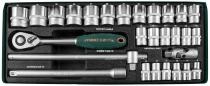 Набор головок торцевых S04H4728S, 1/2"DR, 8-34 мм, 28 предметов