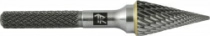 Thorvik TRRBM10200665-2  Борфреза твердосплавная коническая, тип M, 10 мм, двойная насечка, в боксе
