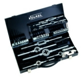 VOLKEL VO-49101 Набор метчиков комплектных и плашек М3-М12, 43 предмета, металлический кейс