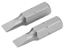 Набор вставок (бит) торцевых 1/4" Slotted 5,5х0,8 мм 25 мм 2 предмета TOLSEN TT20205