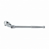 Трещотка 3/8", 90 мм, 32 зубца, флажковая с кнопкой, шарнирная KING TONY 3781-11P