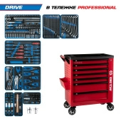 Набор инструментов DRIVE в красной тележке KING TONY 9G38-251MRVR (251 предмет)