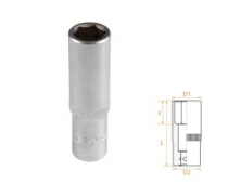 Головка торцевая глубокая шестигранная 3/8" 12 мм AFFIX AF00130012