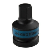 Насадка (бита) ударная торцевая 1", HEX, 24 мм, L = 80 мм KING TONY 801524M