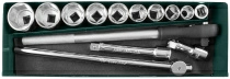 Набор головок торцевых S04H6315SA (S04H6115SA), 3/4"DR, 22-50 мм, 15 предметов