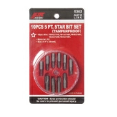 Набор бит JTC 5362 (1/4", TORX, ТS08-TS50, 10 предметов в боксе)