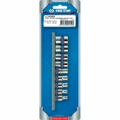 Набор торцевых головок 1/4", шестигранные, 4-13 мм, 9 предметов KING TONY 2509MR