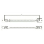 Licota AWT-EAF0711 Ключ накидной текстурный Е-профиль Е7 х Е11
