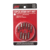 Набор бит JTC 5361 (1/4", TORX, Т7-Т40, 10 предметов в боксе)