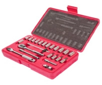 Набор головок торцевых и насадок  6-ти гранных JTC H223S (1/4", 5/32"-1/2", Т20-Т40, 23 предмета в кейсе)