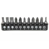 Набор бит на держателе Licota ALK-8009-BIT1-CK (1/4", 25 мм, SL, PH, PZ, HEX)
