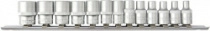 Набор головок торцевых Thorvik S11S1113SM (1/4"DR на держателе, 4-14 мм, 13 предметов)