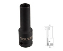 Головка торцевая ударная глубокая шестигранная 1/2" 10 мм TOLSEN TT18260