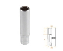 Головка торцевая глубокая шестигранная 1/4" 8 мм AFFIX AF00120008