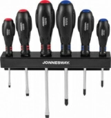 Набор отверток шлиц и крест JONNESWAY Hercules D03PR06S .6 предметов