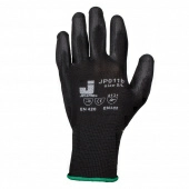Перчатки нейлоновые JETA SAFETY JP011 с полиуретановым покрытием черные 12 пар