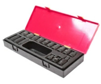 Набор головок торцевых 12-ти гранных ударных JTC K4162 (1/2", 10-24 мм, 16 предметов в кейсе) 