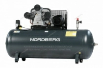 Компрессор поршневой с ременной передачей NORDBERG NCP500/1000-16 (380В, ресив. 500л, 1000л/мин)