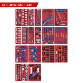 Набор инструментов 346 предметов, "СПЕЦИАЛИСТ 346", для тележки, 17 ложементов, МАСТАК 5-00346 Набор инструментов 346 предметов, "СПЕЦИАЛИСТ 346", для тележки, 17 ложементов, МАСТАК 5-00346