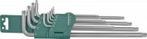 Набор ключей торцевых H12S110S TORX® удлиненных Т9-50, 10 предметов
