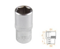 Головка торцевая стандартная шестигранная 1/4" 9 мм AFFIX AF00020009
