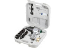 Пневмогайковерт 1/2" ECO AIW-610 с лубрикатором и головками (580 Нм, Ударный мех-м: twin hammer, 7000 об/мин, Макс.резьба: М18, 220 л/мин,)