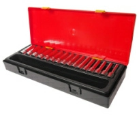 Набор головок торцевых 6-ти гранных глубоких JTC K3161 (3/8", 6-22 мм, 16 предметов в кейсе) 