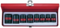 Набор ударных торцевых головок KING TONY 4408SP, 1/2", шестигранные, 3/8"-5/16" мм, 8 предметов