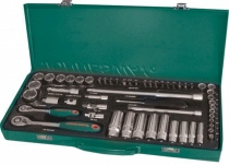 Набор головок торцевых стандартных и глубоких S04H3157S, 1/4" и 3/8"DR, 4-24 мм, 57 предметов
