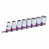 Набор торцевых головок 1/2", двенадцатигранные, 3/8"-7/8", 8 предметов KING TONY 4010SR