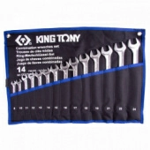 Набор комбинированных ключей KING TONY 12D15MRN01, 8-24 мм, чехол из теторона, 14 предметов