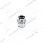 Фитинг прямой трубка 8мм резьба 3/8" NORDBERG QPC8-03