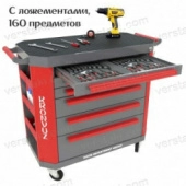 Тележка инструментальная с инструментом Гефест-ТИ-6-НИ160 (RAL 7012/3002)