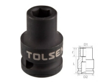 Головка торцевая ударная шестигранная 1/2" 9 мм TOLSEN TT18209