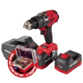 Аккумуляторная дрель-шуруповерт MIGHTY SEVEN DH-101AP, 18 В, ударная, кейс, в комплекте набор бит