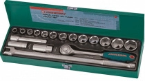 Набор головок торцевых S04H419S, 1/2"DR, 11-32 мм, 19 предметов