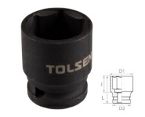 Головка торцевая ударная шестигранная 1/2" 23 мм TOLSEN TT18223