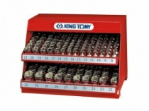 Стенд с торцевыми головками KING TONY 4572SR, 1/2", 5/16"-1&1/4", серия 4335S, 136 предметов
