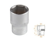 Головка торцевая стандартная шестигранная 1/2" 21 мм AFFIX AF00040021