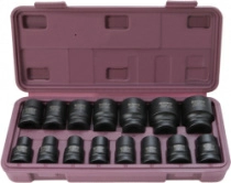 Набор головок торцевых ударных Thorvik S23S1115S (1/2"DR, 10-32 мм, 15 предметов)