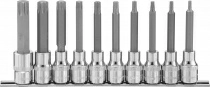 921910 Набор насадок торцевых 1/2"DR с вставками-битами TORX® на держателе, T20-T70, 100 мм, 10 предметов