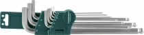 Комплект угловых шестиграников H06SM109S EXTRA LONG с шаром 1,5-10мм, 9 предметов S2 материал