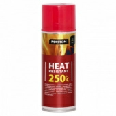 Краска аэрозольная термостойкая MASTON 250⁰С 400-805 красная 0.4 л